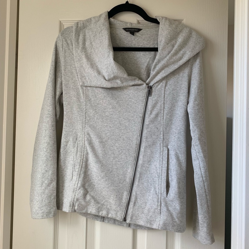 Banana Republic Asymmetrical Zipped Sweatshirt